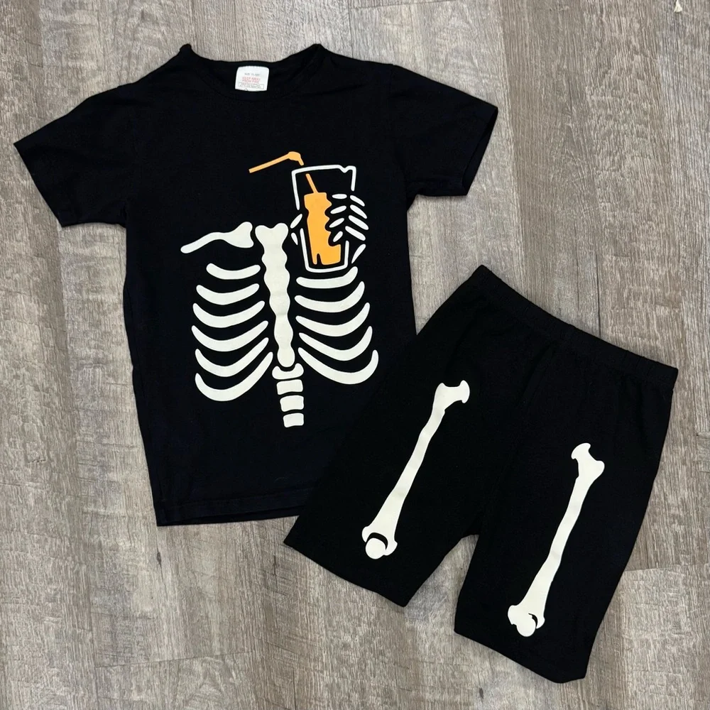 Kids Halloween Pajama Set Sz 11/12 child large